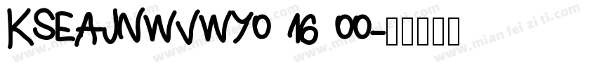 KSEAJNWVWY0 16 00字体转换